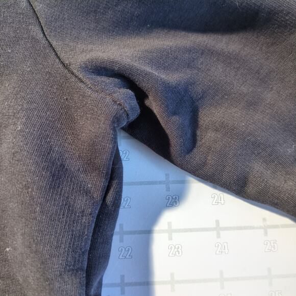 Calvin Klein Crop Top Sweatshirt Womens  L Black Crewneck Embroidered Logo - Picture 6 of 7